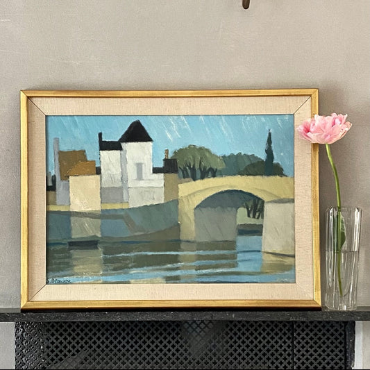 Original Oil Painting Vintage Mid Century By S Olauson Sweden