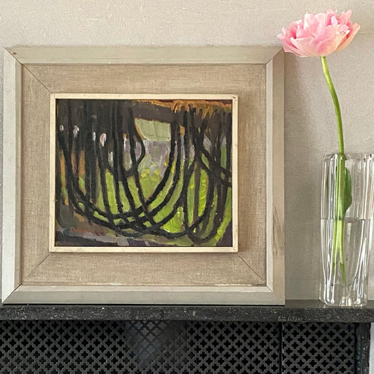 Mid Century Vintage Oil Painting By G Johansson Sweden