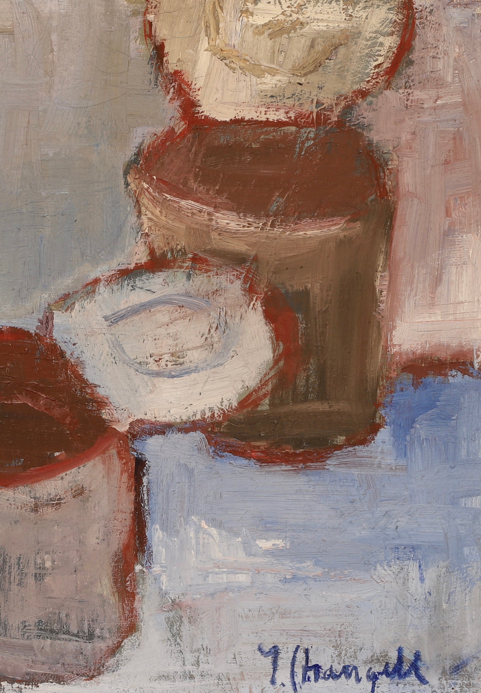 Mid Century Original Still Life Oil Painting By I Strangell Sweden