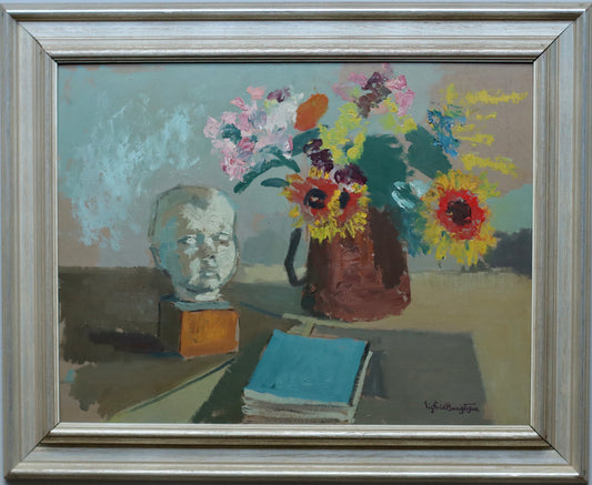 Large Vintage Original Oil Painting from Sweden