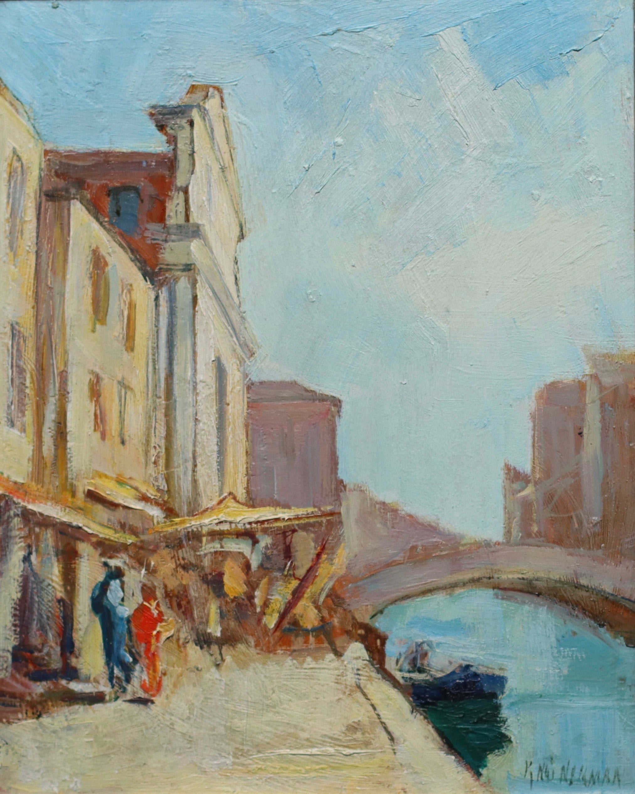 Vintage Framed Original Oil Painting by Knut Norman