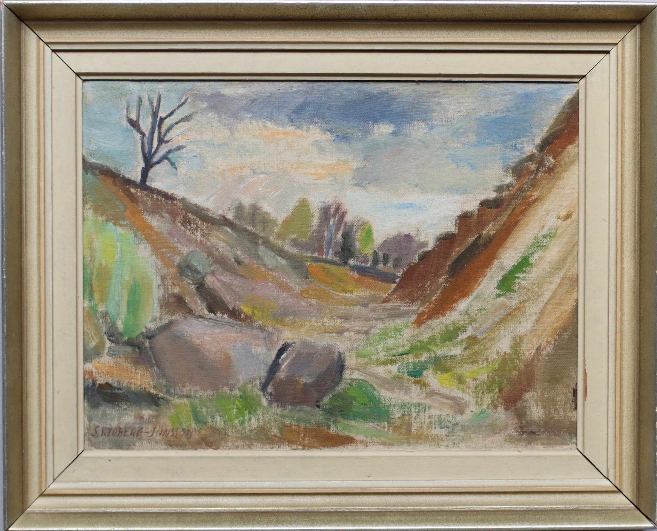 Vintage Landscape Oil Painting by Rydberg-Jönsson Sweden