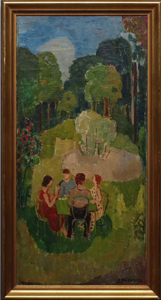Vintage Landscape Oil Painting by S Möller from Sweden 1932