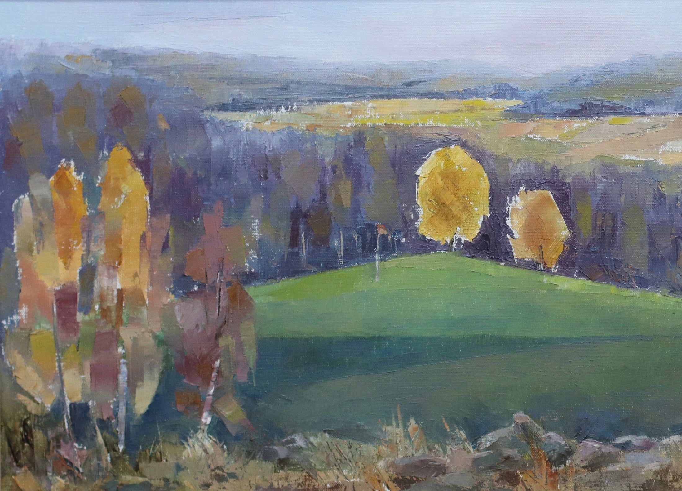 Original Mid Century Landscape Oil Painting from Sweden