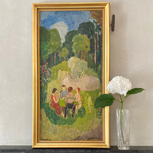 Vintage Landscape Oil Painting by S Möller from Sweden 1932