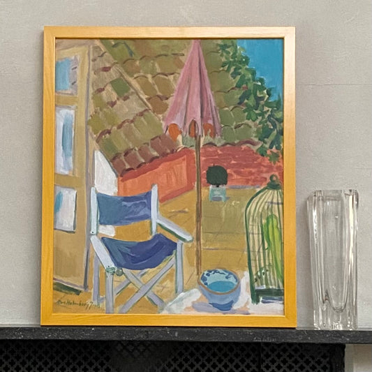 Vintage Mid Century Art Oil Painting From Sweden EH Jacobsson