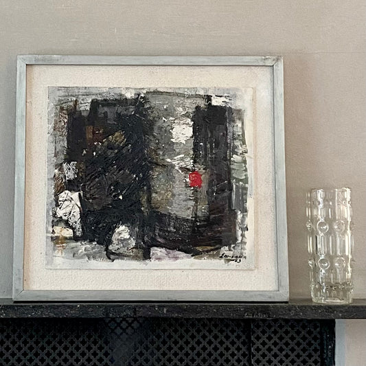 Original Abstract Oil Painting Vintage By E Emmanuelsson Sweden