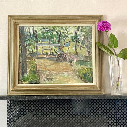 Vintage Art Room Original Mid Century Oil Painting From Sweden