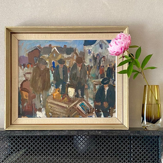 Original Oil Painting Vintage Mid Century By U H Karlsson Sweden