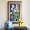 Load image into Gallery viewer, Mid Century Original Still Life Oil Painting of Tulips From Sweden