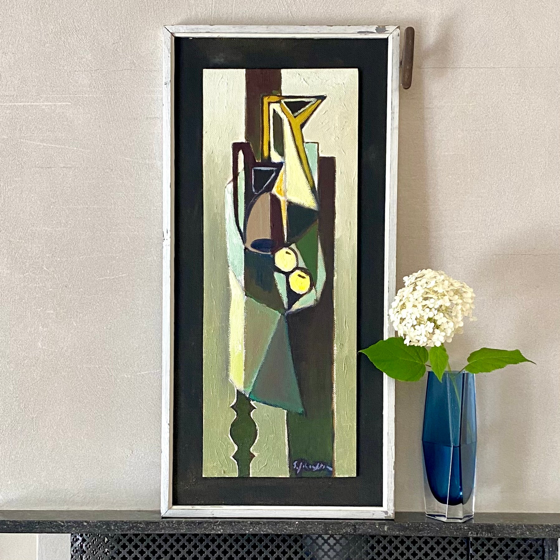 Mid Century Still Life Oil Painting By G Johnsson Sweden