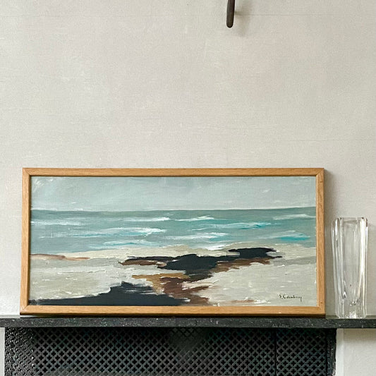 Original Mid Century Vintage Painting By E Cederberg Sweden