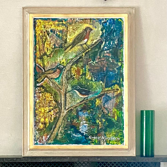 Original Mid Century Oil Painting From Sweden by G Nilsson