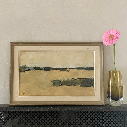 Vintage Mid Century Landscape Oil Painting By Ingvar Wiede Sweden