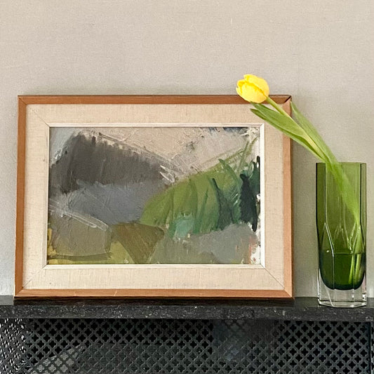 Striking Mid Century Landscape Oil Painting By Orvar Palm