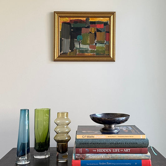 Colorful Vintage Original Landscape Oil Painting From Sweden