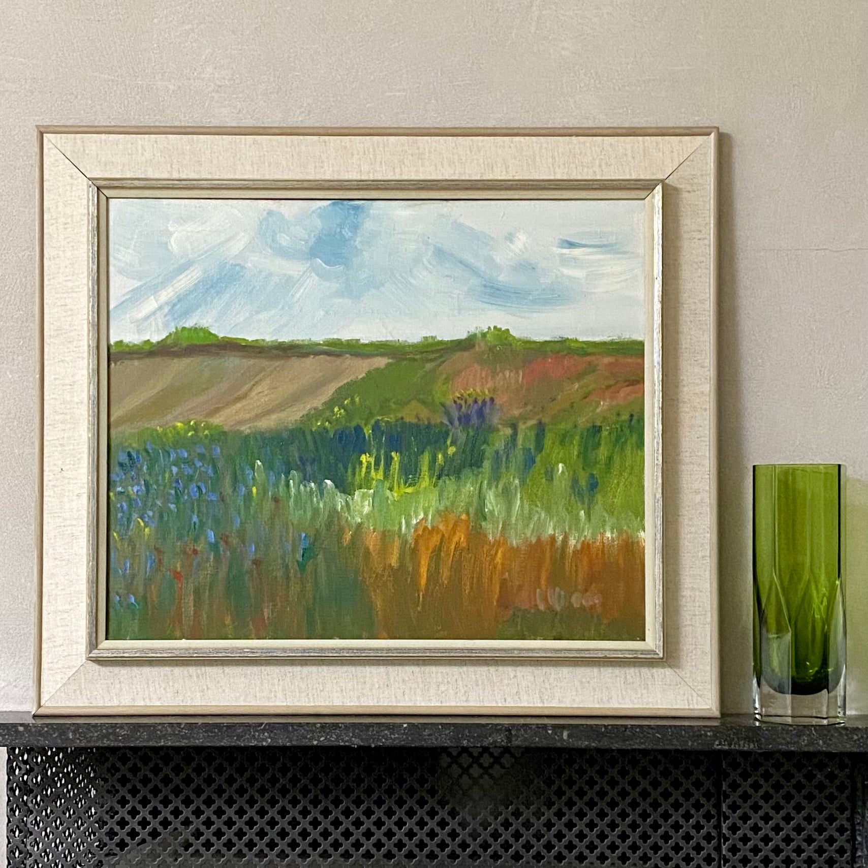 Framed Mid Century Oil Painting by Listed Artist E Julius Sweden