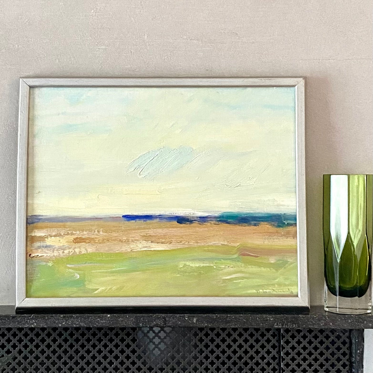 Framed Mid Century Oil Painting by B Lindecrantz Sweden