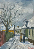 Load image into Gallery viewer, Vintage Mid Century Oil Painting From Sweden By Kai Christensen