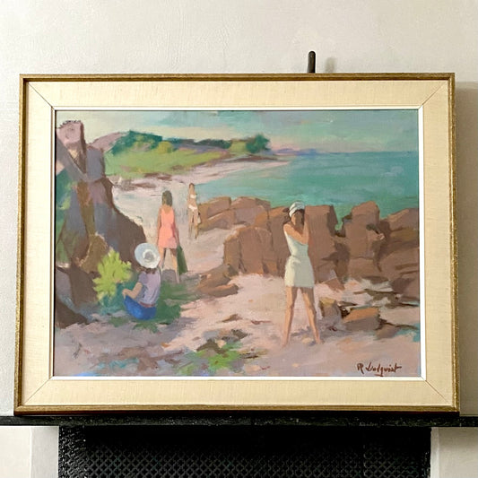 Original Oil Painting Vintage Mid Century From Sweden By R Lindqvist