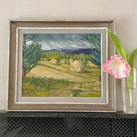 Mid Century Original Oil Painting By F Sörhed Sweden 1951