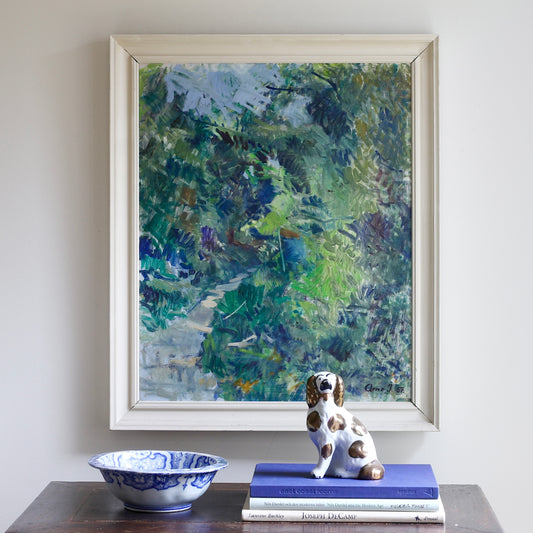 Colorful Swedish Vintage Original Landscape Oil Painting