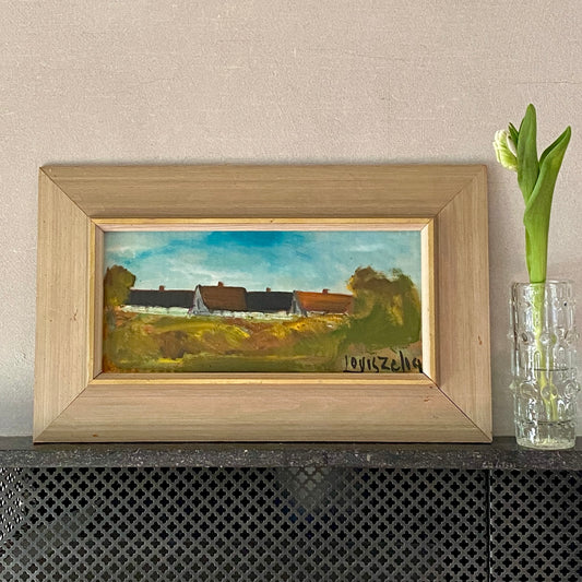 Mid Century Original Landscape Oil Painting L Zelig Sweden