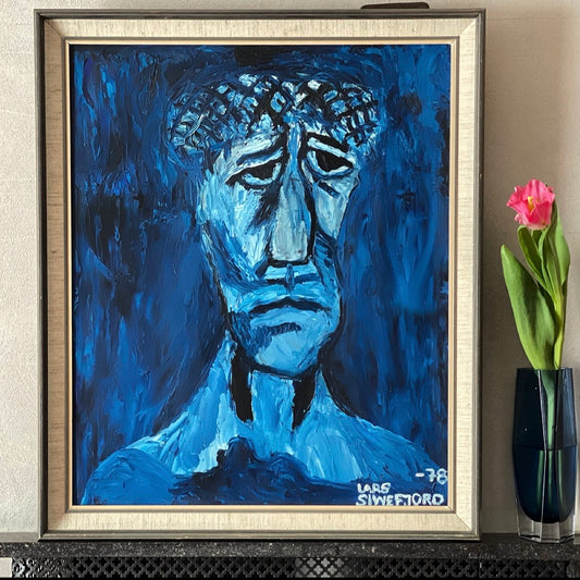 Vintage Original Portrait Oil Painting From Sweden