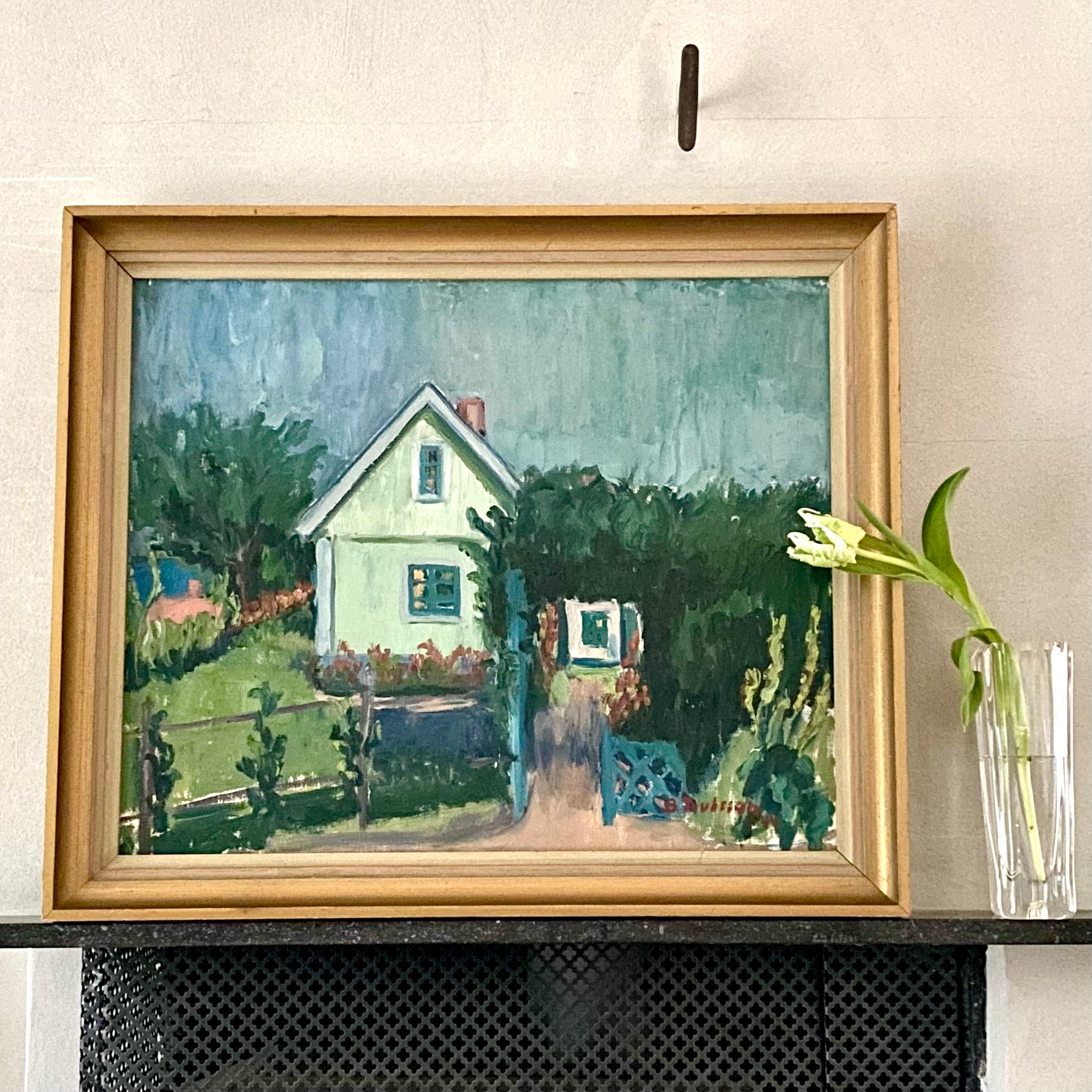 Vintage Mid Century Oil Painting by B Trulsson from Sweden