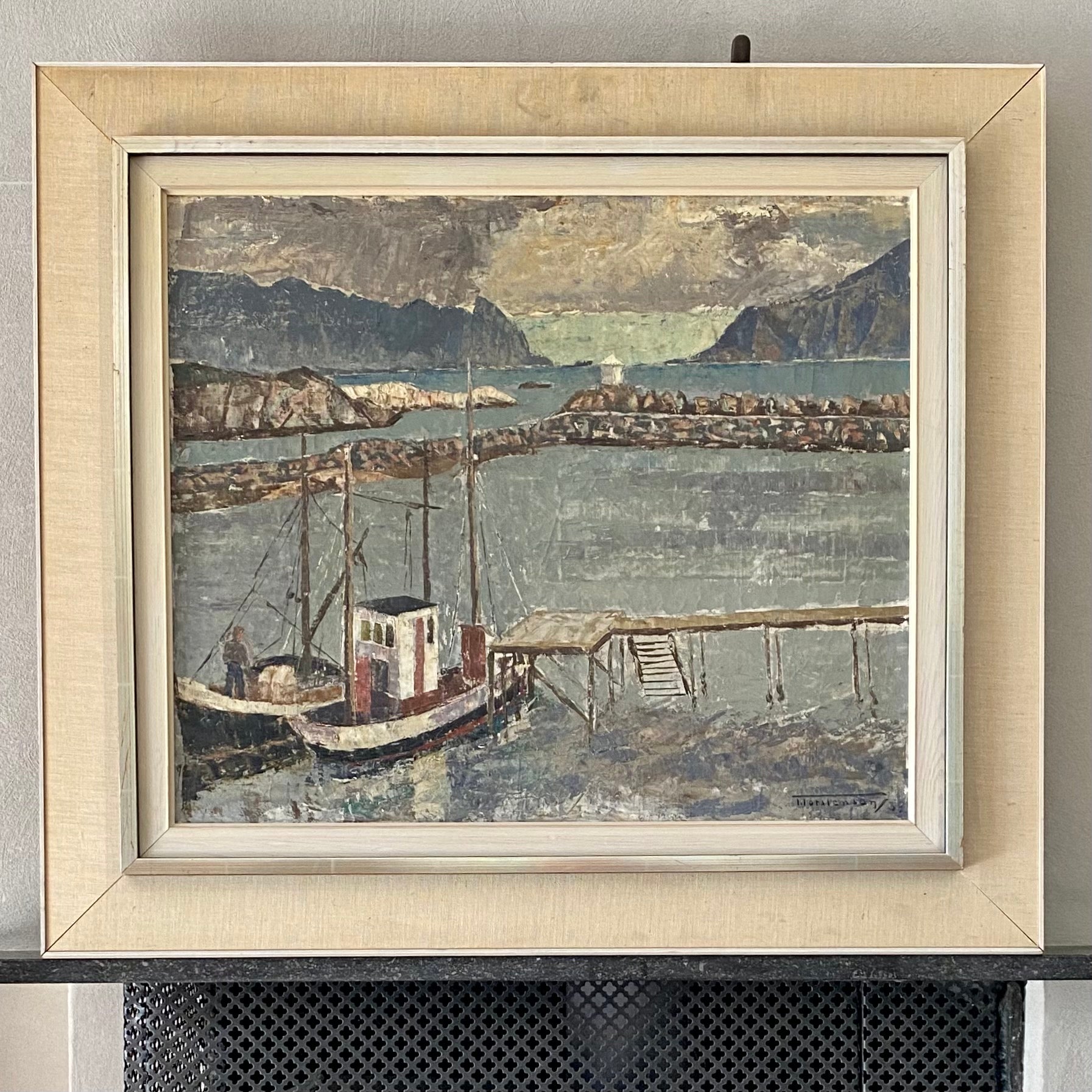 Mid Century Oil Painting By T Torstensson From Sweden