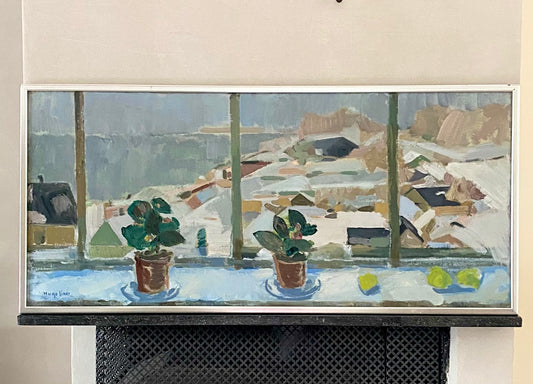 Vintage Landscape Oil Painting by Hugo Linér from Sweden