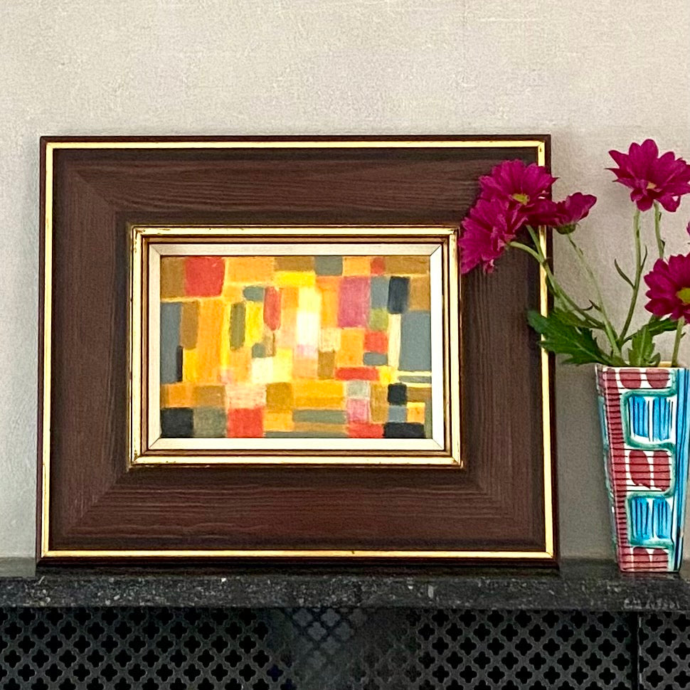 Mid Century Abstract Painting By K Green Sweden