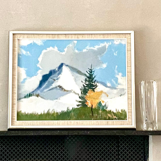 Mid Century Vintage Oil Painting By S Wernheden Sweden