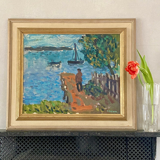 Original Vintage Mid Century Oil Painting from Sweden by G Ekdahl