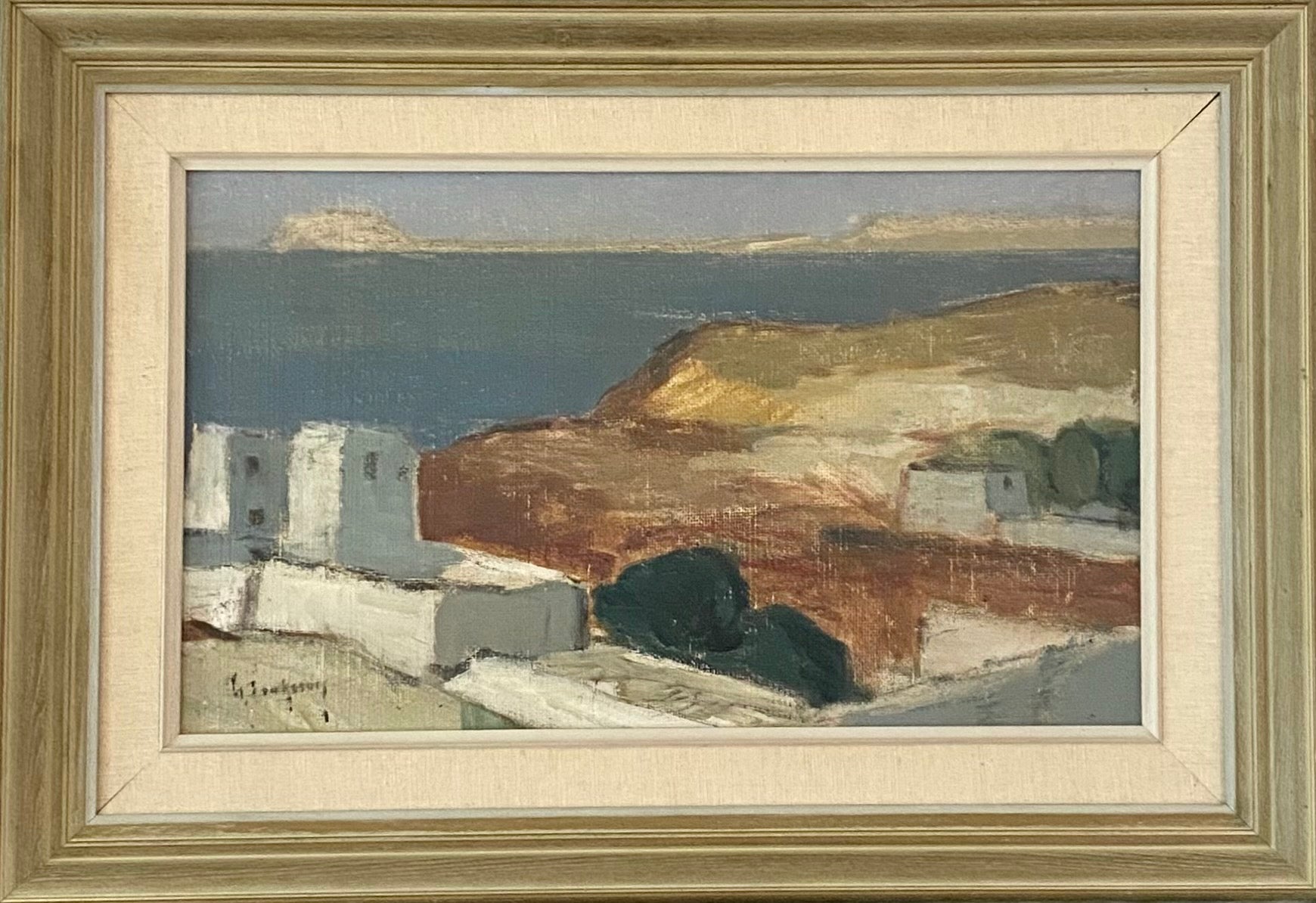 Mid Century Oil Painting From Sweden by G Isaksson
