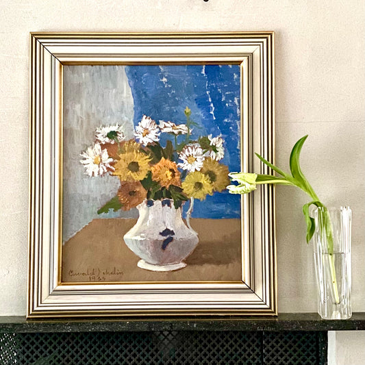 Original Oil Painting Vintage Mid Century By O Schalin Sweden