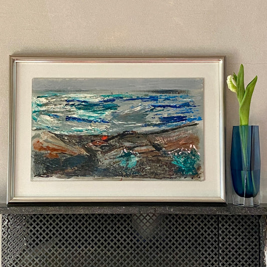 Original Seascape Oil Painting Vintage By E Emmanuelsson Sweden