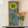 Load image into Gallery viewer, Vintage Sunflower Oil Painting From Sweden by MW 1965