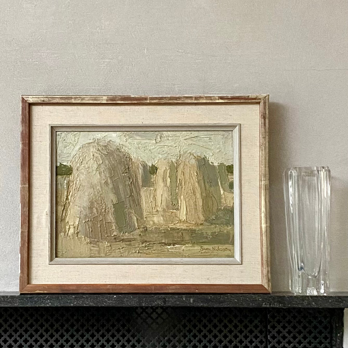Mid Century Original Oil Painting From Sweden By S Nilsson 1960