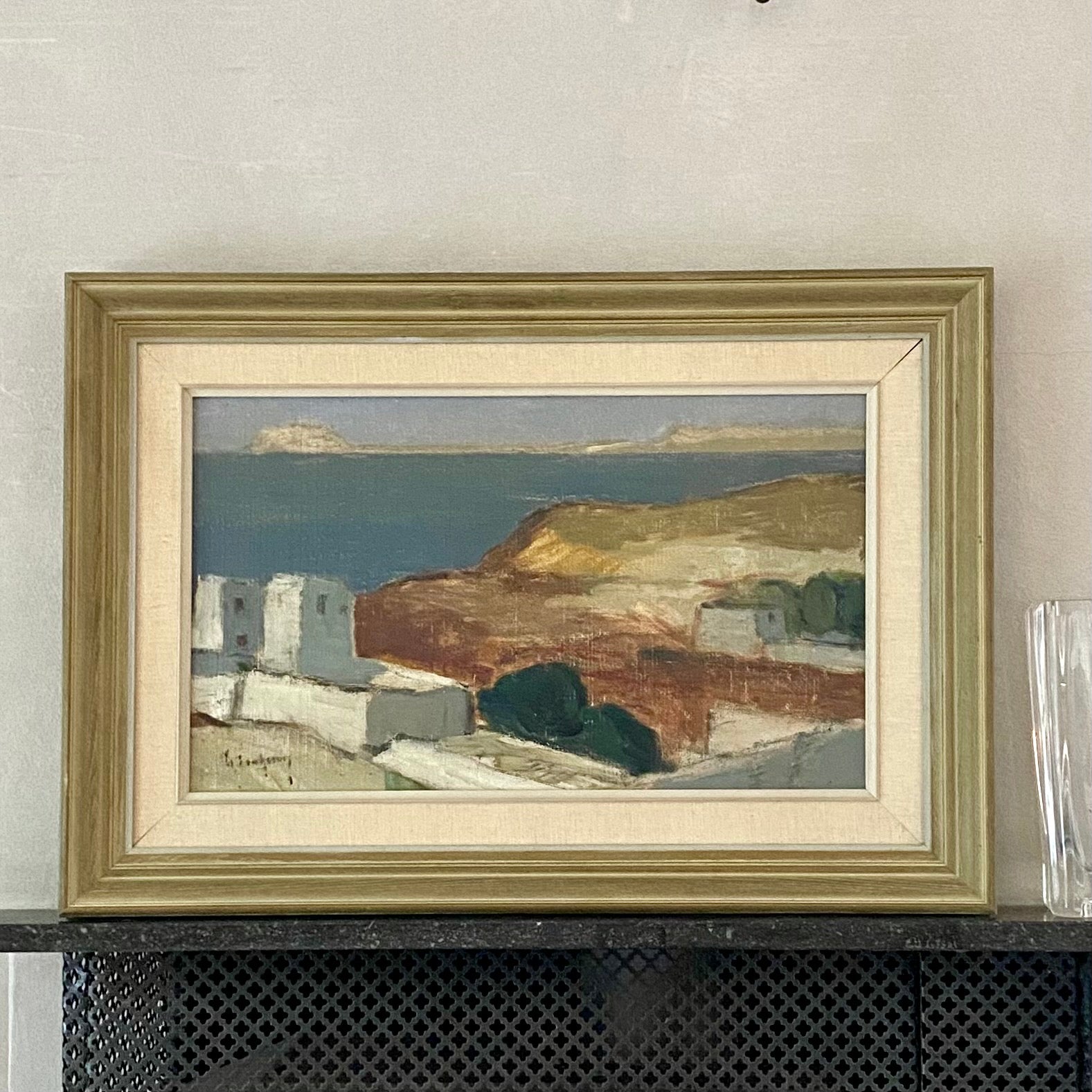 Mid Century Oil Painting From Sweden by G Isaksson