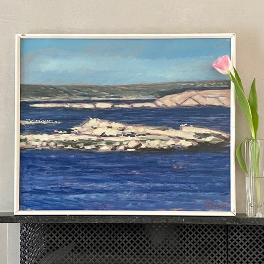 Striking Vintage Seascape Oil Painting By Erixon Sweden