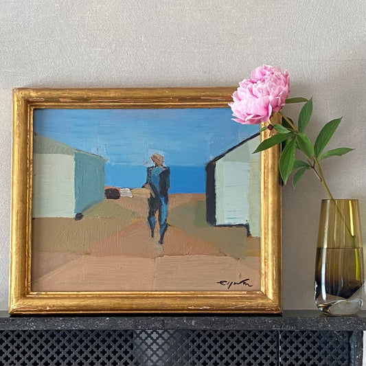 Mid Century Original Oil Painting From Sweden By E Elfwen