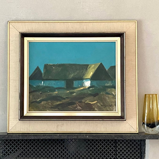 Original Oil Painting Vintage Mid Century By B Hillgrund Sweden