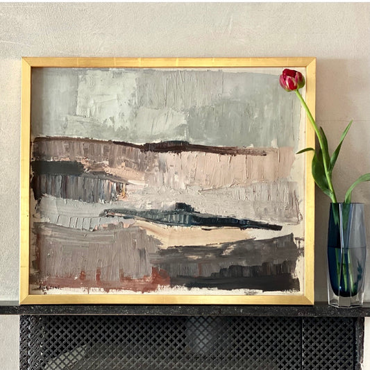 Mid Century Landscape Oil Painting By Allan Erwö Sweden