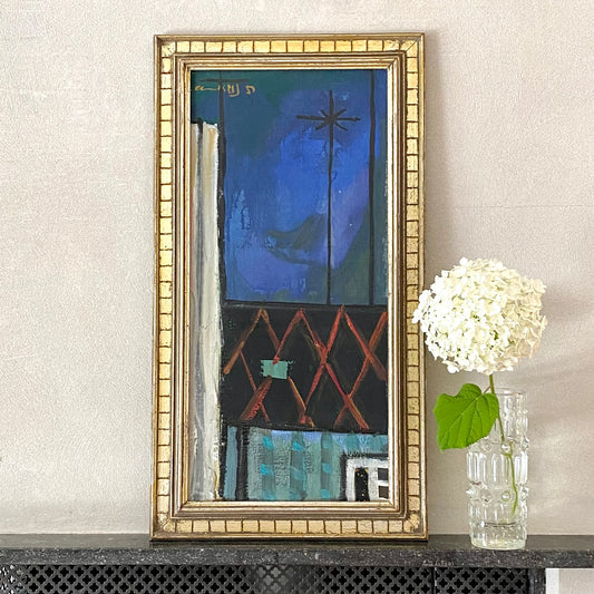 Mid Century Original Figure Oil Painting By Å Arenhill Sweden