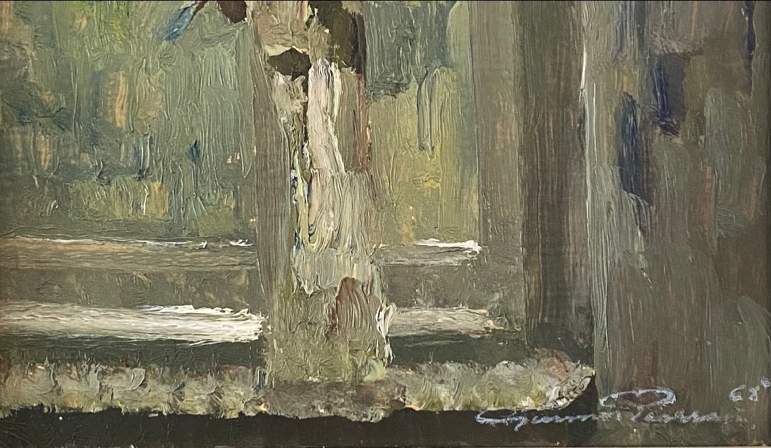 Mid Century Original Still Life Oil Painting By G Persson Sweden 1968