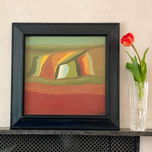 Colorful Vintage Original Landscape Oil Painting From Sweden