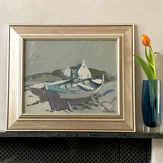 Original Oil Painting Vintage Mid Century From Sweden By J Wilton