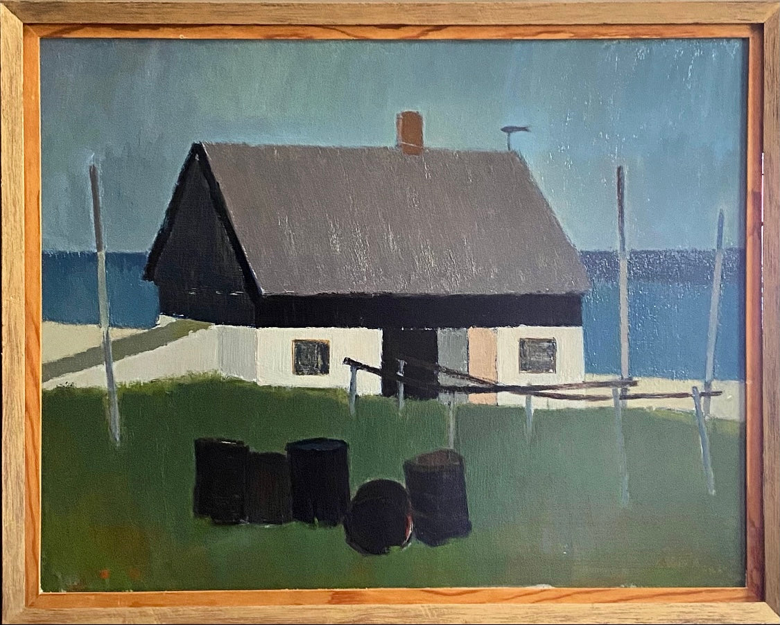 Mid Century Oil Painting from Sweden By Börje A 1956