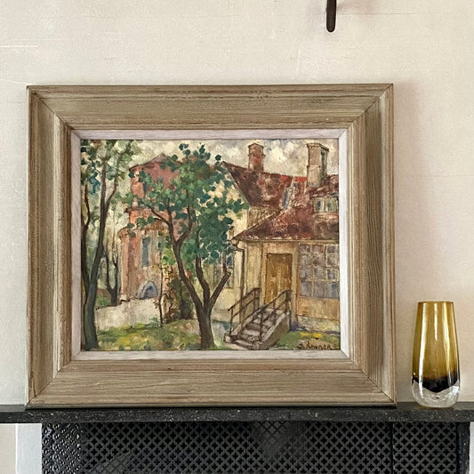 Original Oil Painting Vintage Mid Century By J Kowner From Sweden